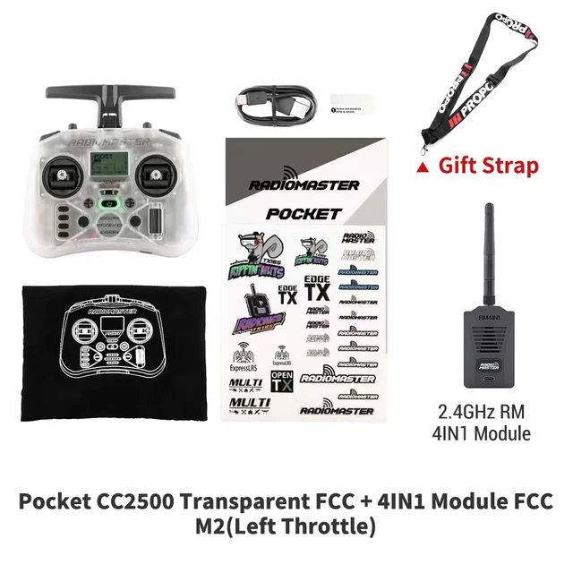 Radiomaster Pocket CC2500 Transparent + 4in1 module