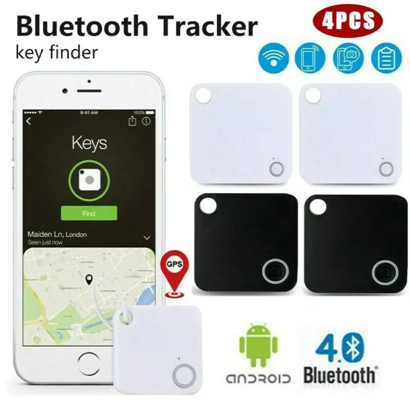 

4 Pack Tile GPS Tracker Wireless Bluetooth Anti-Lost Wallet Key Pet Finder US
