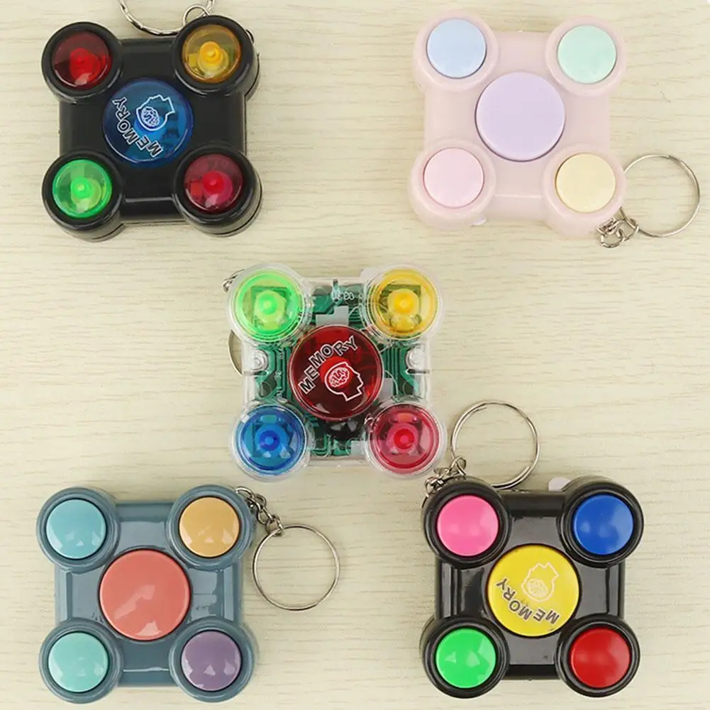 

Adults Kids Stress Relief Toy Portable Colorful Gamepad Maze Cube Memory Shape Keychain Game Breakthrough Gadget Educationa A8w4