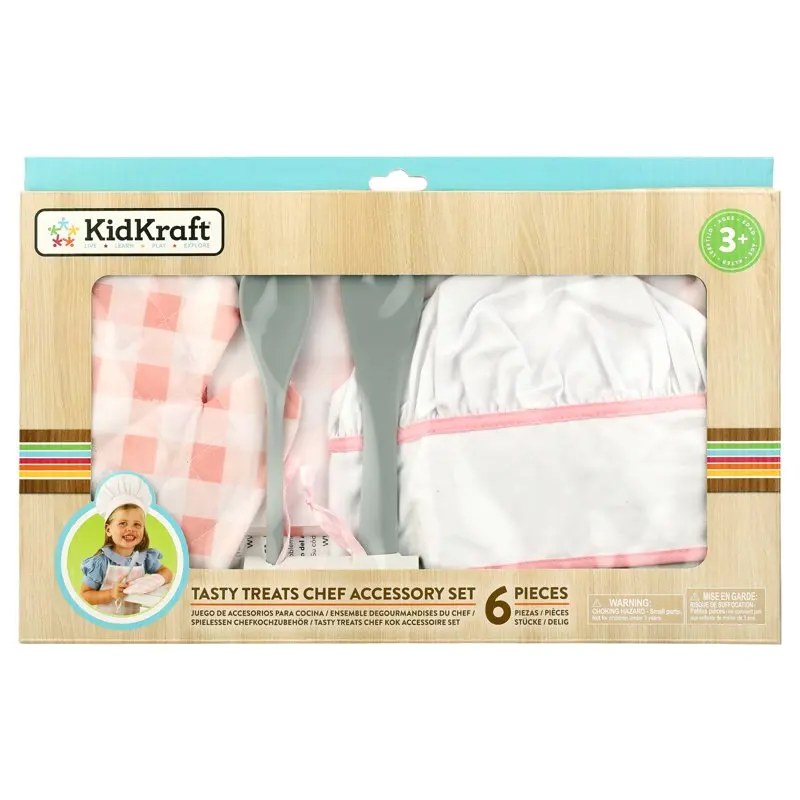 

Chef Apron, Hat and Accessory Set for Kids, Pink