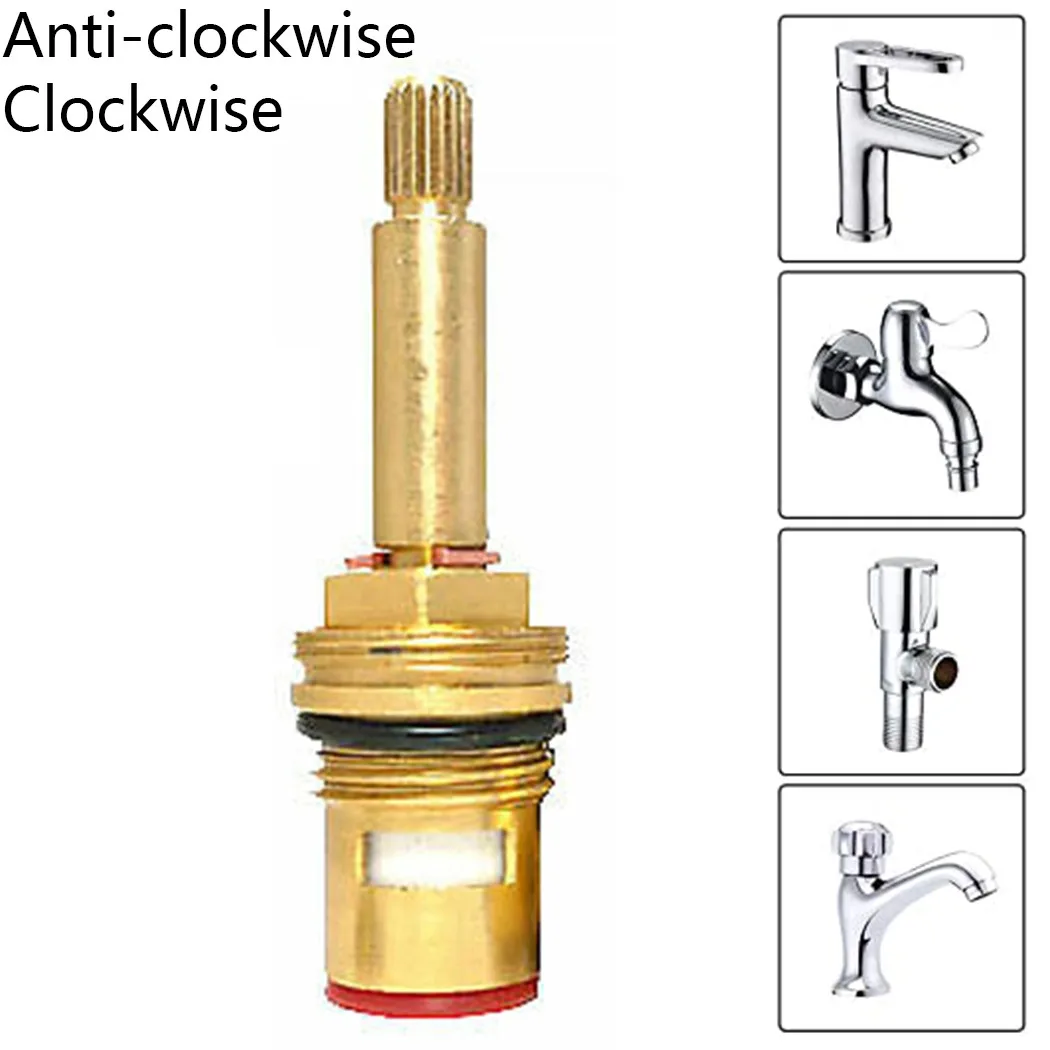 

Shower Bath Tap Valve Cartridge Quarter Turn Flow Long Tall Stem Insert 20 1/2" Bronze Hot Water Valve Core