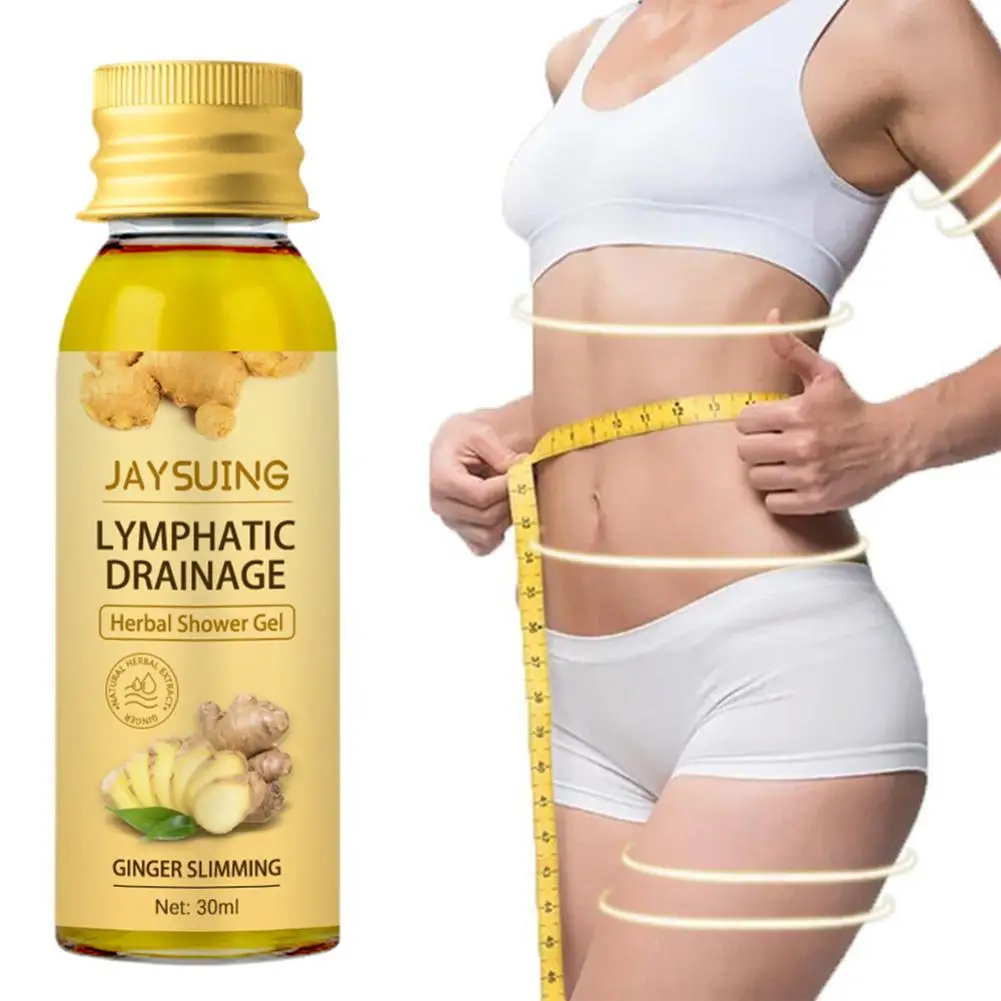 

30ml Ginger Slimming Losing Weight Cellulite Remover Lymphatic Drainage Herbal Shower Gel Beauty Health Firm Body Care
