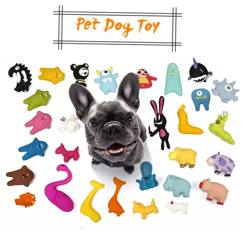 

Rubber Squeaker Toys for Small Dog Funny Puppy Toys Interactive Pet Toys for Large Dogs Cute Pets Accessories Supplies Chew Toys