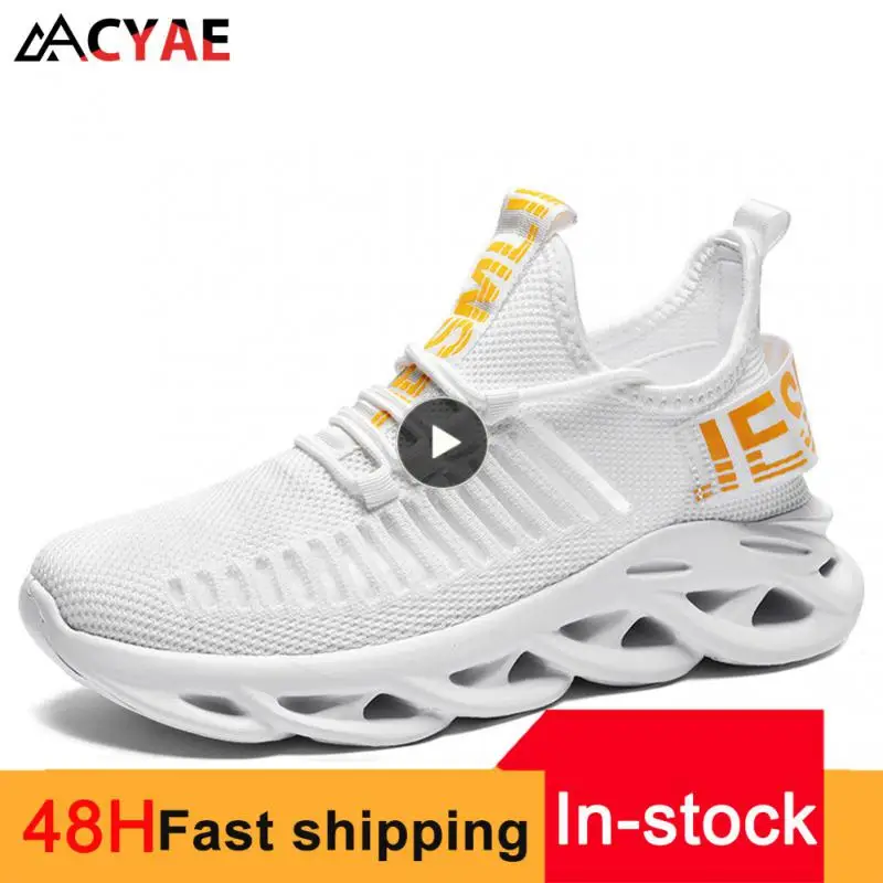 

1PCS Blade Sole Flying Woven Men Shoes Sneakers Running Male Mesh Spring Autumn Walking Fashion Sport Shoes Women Zapatillas