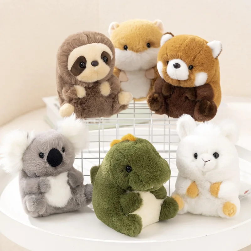

Super Soft Fluffy Hair Stuffed Animals Plushie Plush Raccoon Sloth Koala Hamster Alpaca Dinosaur Hug Toy Doll Birthday Gift