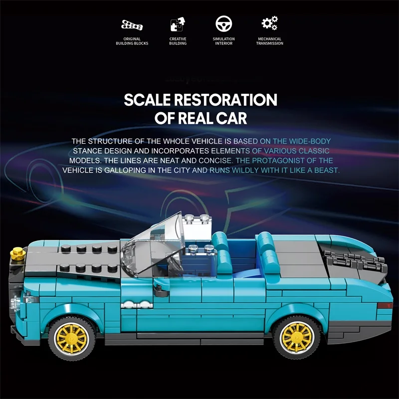 417 шт. Детский конструктор городской гоночный Спорт