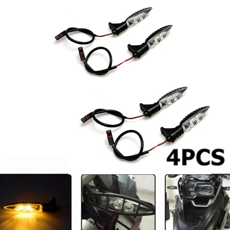 

2/4pcs 12V Motorcycle Front LED Turn Signal Light Indicator Lamps For BMW R1200GS F800GS S1000RR F800R K1300S G450X F800ST