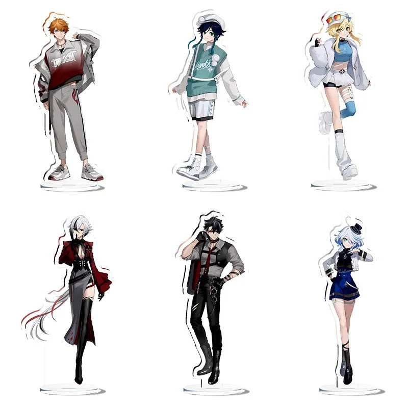 Игра Genshin Impact специальная акриловая фигурка Furina Arlecchino Lumine Wriothesley подставка для