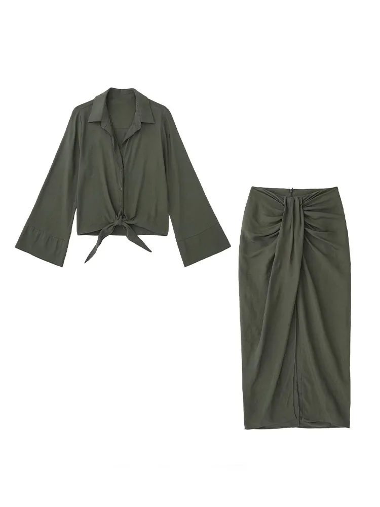 

Женская блузка с длинным рукавом, винтажная блузка из смеси льна на пуговицах, шикарный топ, Новинка осени 2022