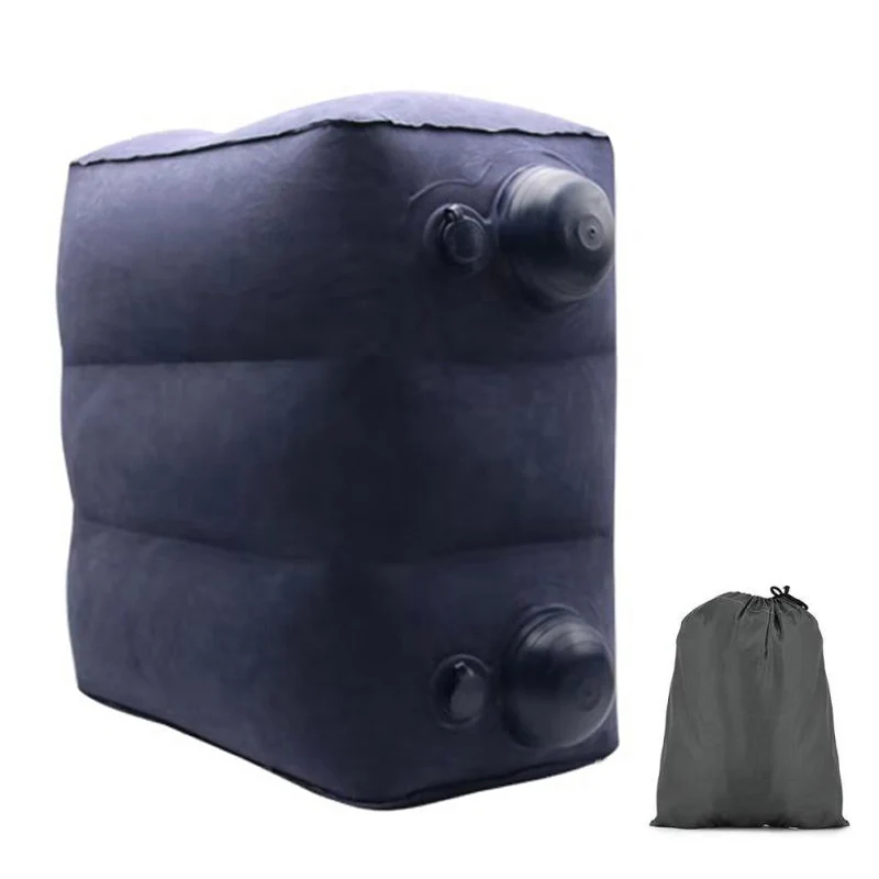 

Inflatable Foot Rest Pillow for Travel Adults Kids Airplane Travel Pillow Sleeping Bed Height Adjustable Office Footrest Pillow