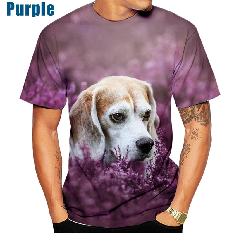 

Cute Funny Animal Dog Harajuku Fashion Men Women 3D Printed T-shirt Animal Dog Beagle Casual Short-sleeved Street T-shirt Tops