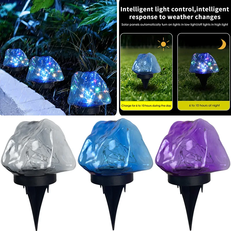 

2pcs/set 2022 new outdoor LED lamp string buried lamp garden ground lamp induction villa lawn street lamp solar led light