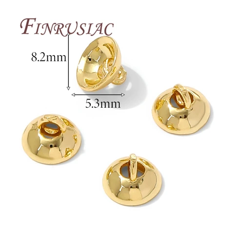 Золотые зажимы для браслетов FINRUSIAC, 10 штук