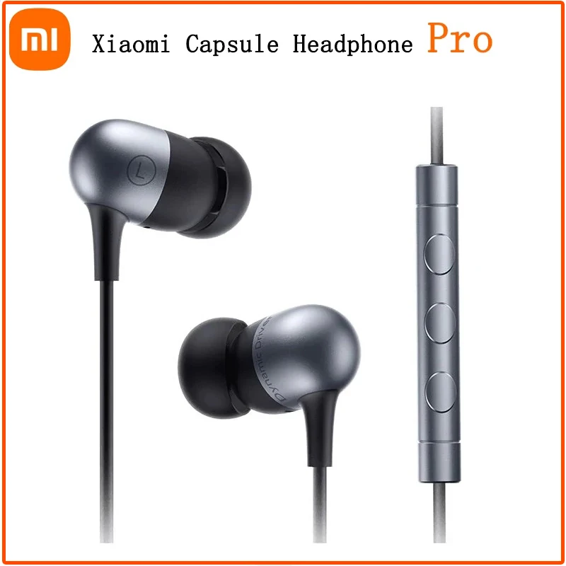 

Оригинальные наушники Xiaomi Capsule Pro, стерео наушники-вкладыши 3,5 мм с микрофоном и проводным управлением, наушники для телефона Xiaomi Samsung