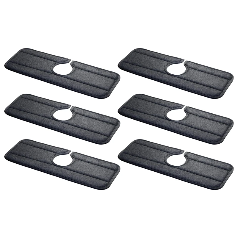 

6 Pcs Kitchen Faucet Sink Mat Washable Wear-Resistant Faucet Absorbent Mat Splash Catcher Countertop Protector