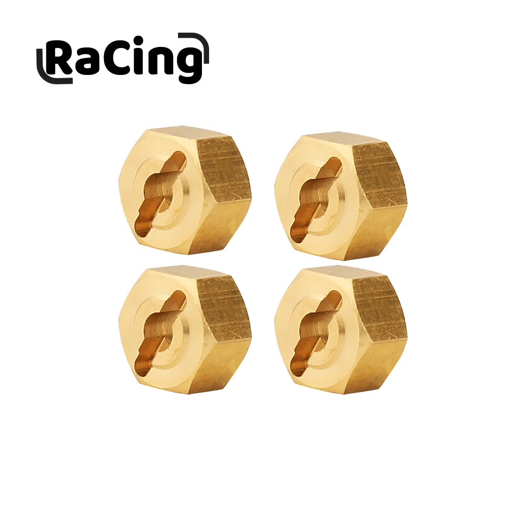 

4pcs Metal Brass Heavier Wheel Hex Hub for 1/18 Axial UTB18 RTR Capra Buggy RC Remote Control Toys Car Upgrade Parts