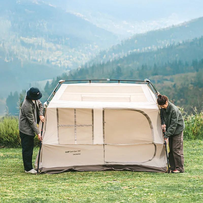Палатка Naturehike Village 6.0 Deluxe 2.0 автоматическая, 3-4 местная, с одной комнатой и тамбуром, для семейного кемпинга, водонепроницаемая, для активного отдыха (art.: 3920dbbf6cc3f) - 3920dbbf6cc3f