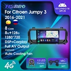 Автомагнитола TIEBRO для Citroen Jumpy 3 2016-2021 2DIN Android стерео приемник GPS-навигация автомобильное радио автомобильный мультимедийный плеер