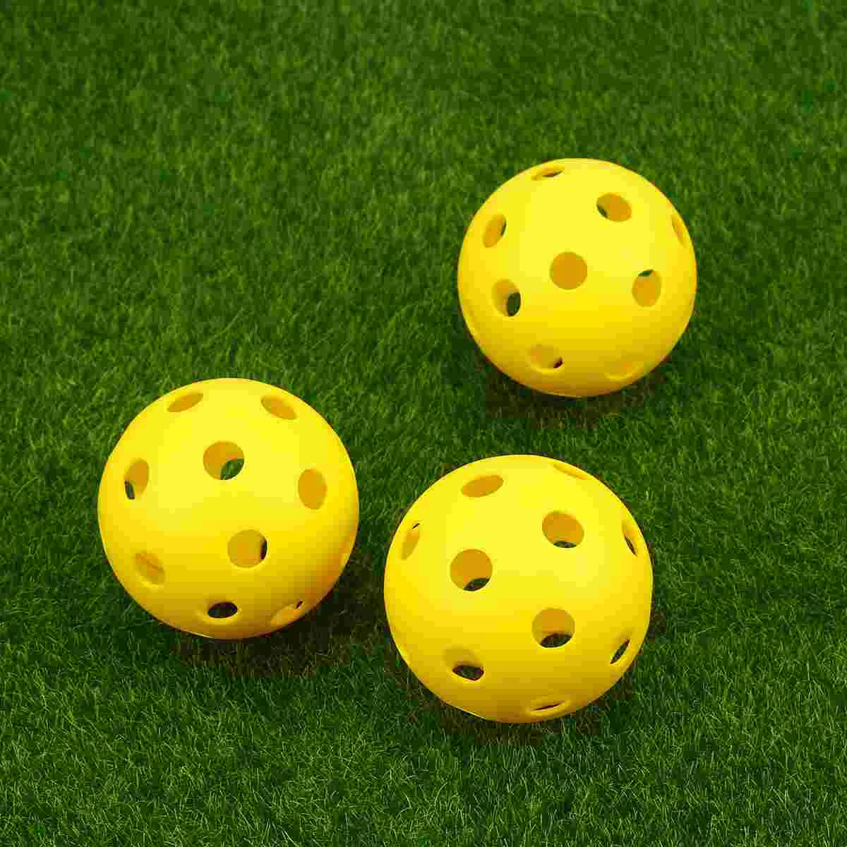 

14pcs Plastic Balls Yellow Pickleball with Holes for Indoor and Outdoor Courts