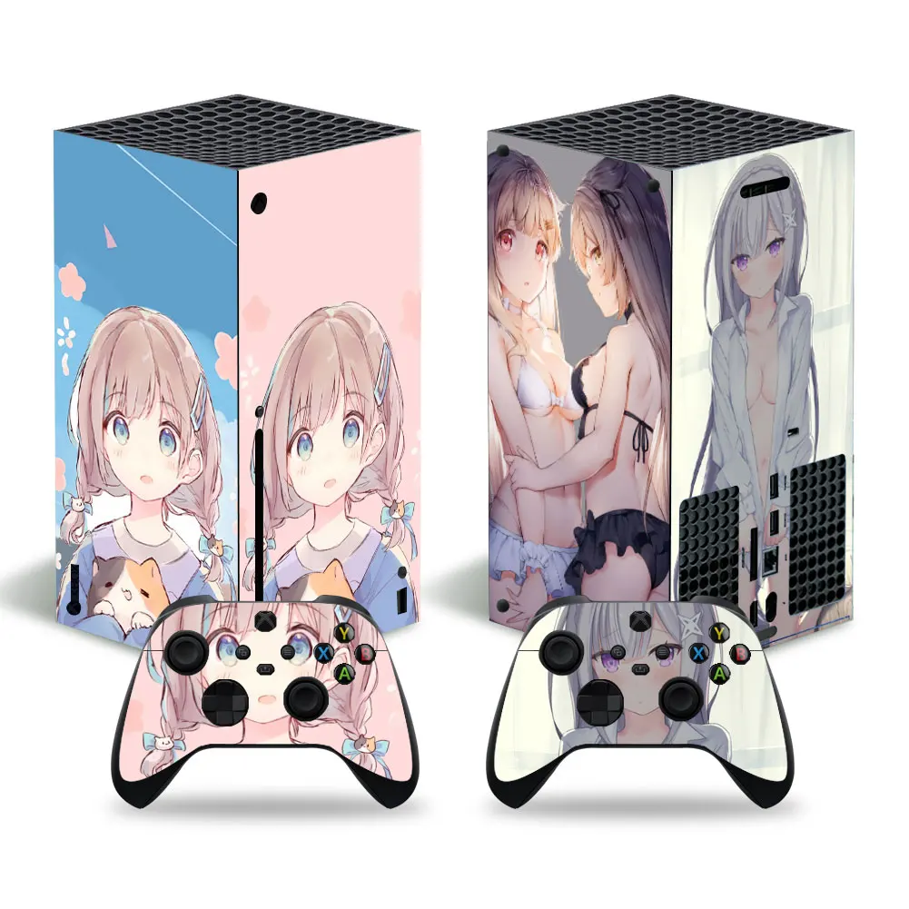 

Cartoon Style Skin Sticker Decal Cover for Xbox Series X Console and 2 Controllers Xbox Series X Skin Sticker Viny