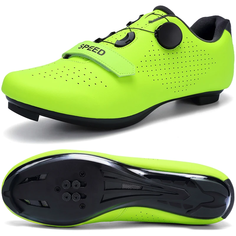 

2022 Cycling MTB Shoes with Clits Men Route Cleat Road Bike Speed Flat Sneaker Racing Women Bicycle Mountain Spd Biking Footwear