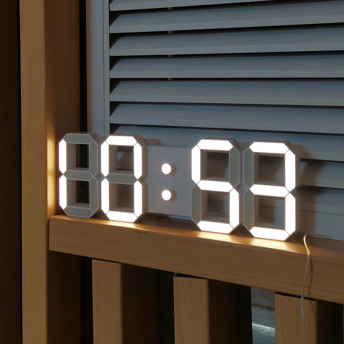الشمال انذار مؤشر رقمي من ليد ساعة الحائط ساعة معلقة غفوة الجدول ساعة التقويم ميزان الحرارة الإلكترونية الذكية الرقمية الساعات