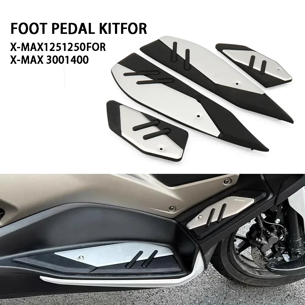 

Подножки для мотоцикла, нескользящая пластина для ног, для Yamaha XMAX 300, 2023-2024, 300, XMAX300, XMAX 250, 400