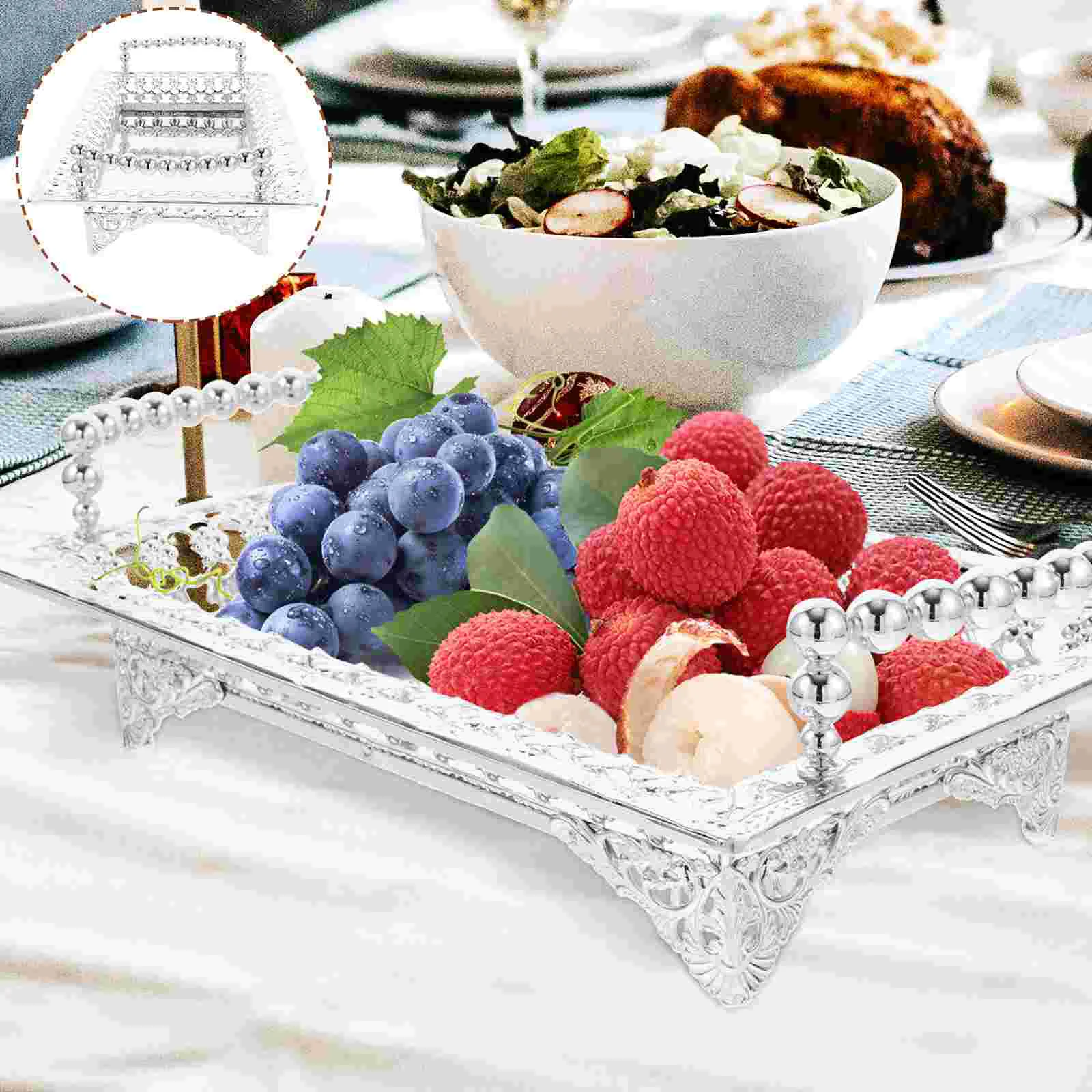 

Nut Tray Candy Storage Tray Nordic Decor Home Fruits Plate Decor Snack Storage Holder Multifunction Metal Fruit Plate