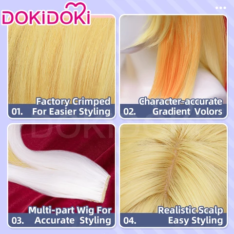 Женский синтетический парик Istaroth Ronova Asmoday Rhinedottir для косплея Genshin Impact