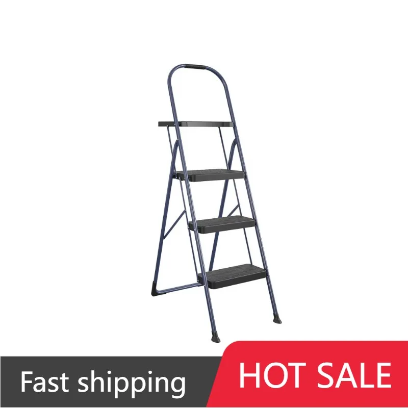 

Стальной 3-ступенчатый большой стул с подносом, темно-синий