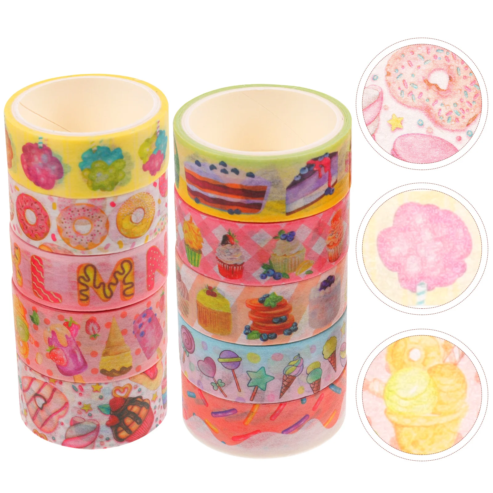

10 Rolls Decorative Washi Tape Decorative Scrapbooking Tapes Washi Tapes for Recording
