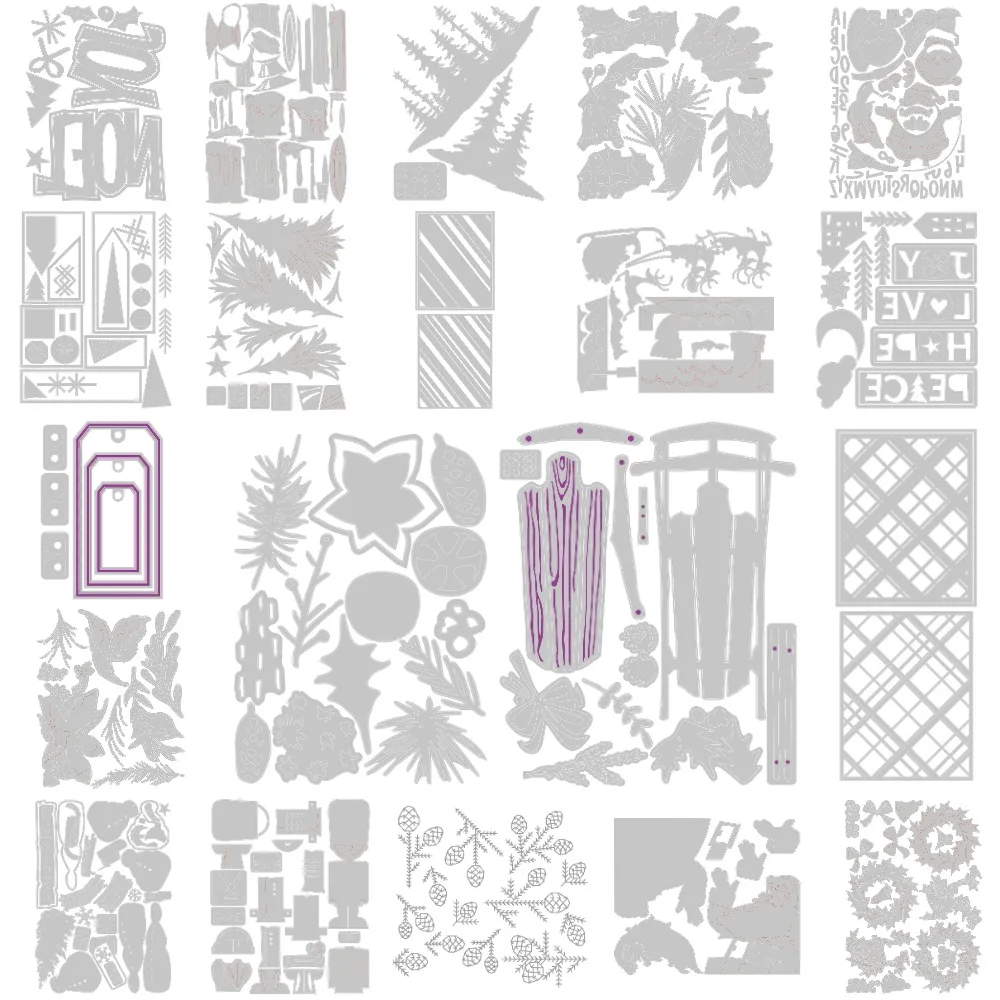 Расходные металлические Вырубные штампы для рождественской елки украшение