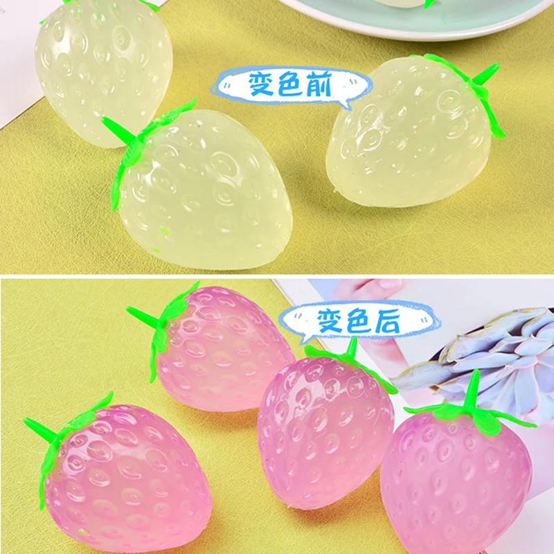 

New Kids Toy Maltose Photochromic Strawberry Decompression Pinch Music Extrusion Slow Rebound Syrup Vent Ball Decompression Toy