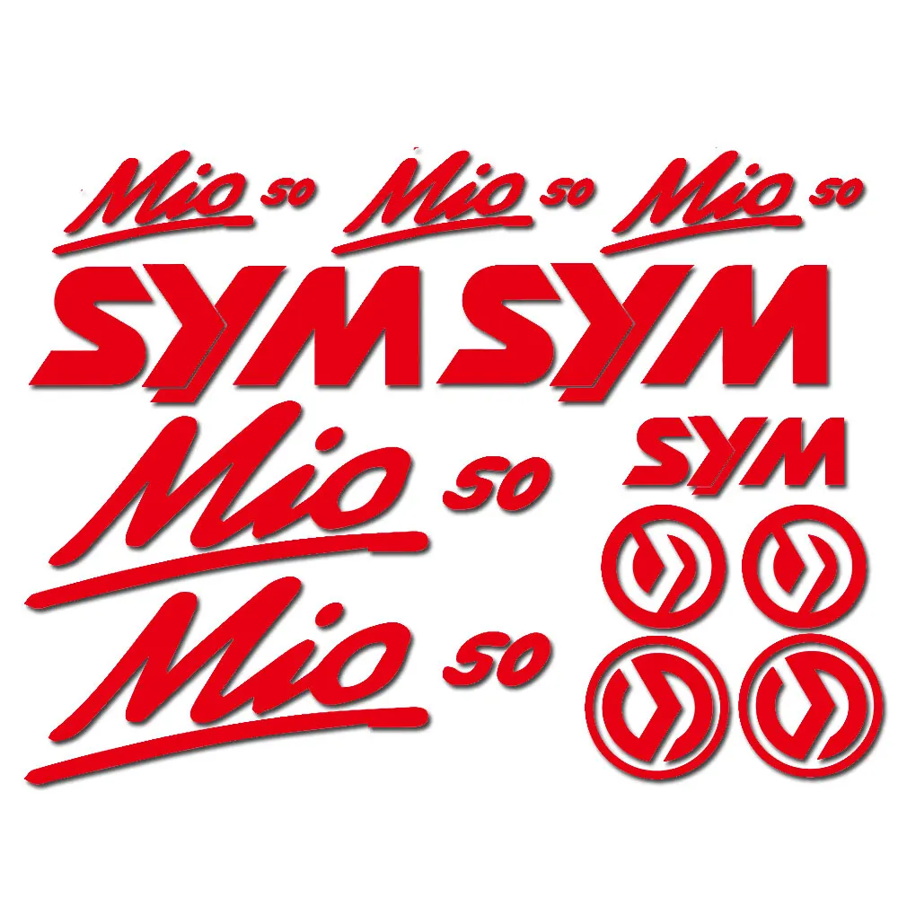 

Набор наклеек для Sym MIO 50, наклейки для мотоциклов, скутеров, доступны во всех цветах