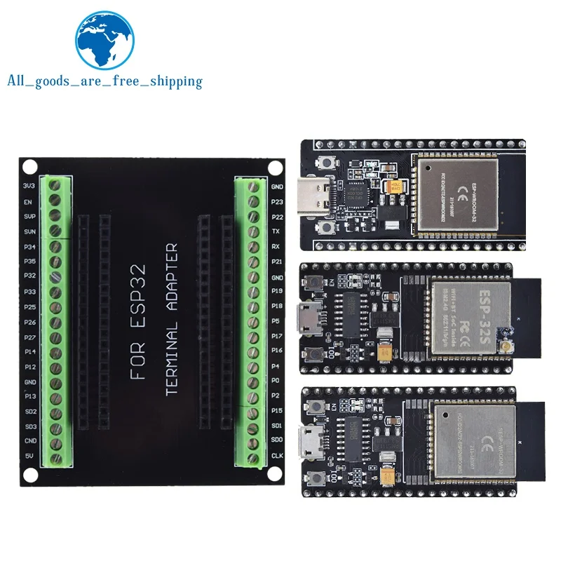 ESP32, плата разработки, Φ MICRO/TYPE-C, беспроводной модуль WiFi + Bluetooth, Φ IOT Плата расширения