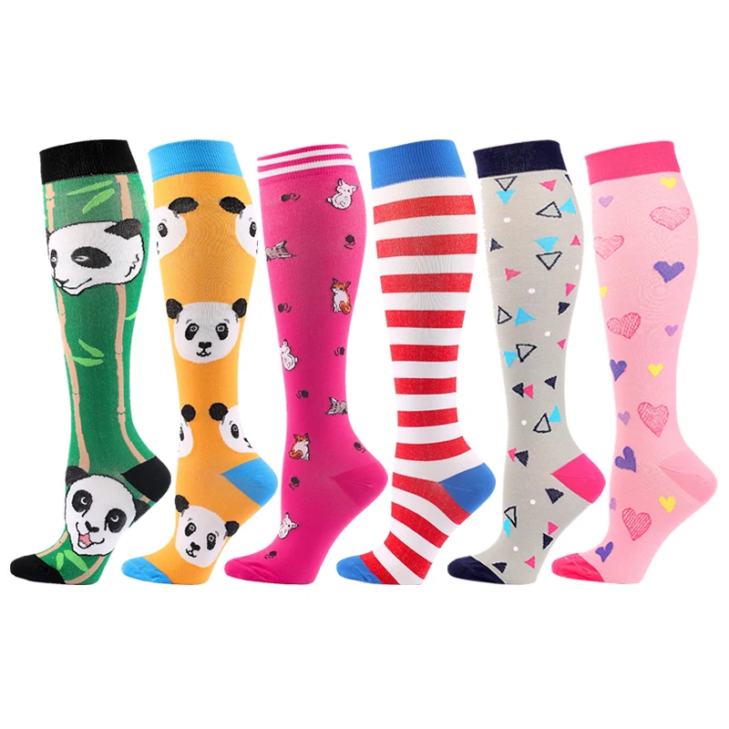Men and Women Nylon Compression Socks Long Tube Socks Fit For Anti Fatigue Pain Relief Knee Prevent Varicose Veins Sports Socks