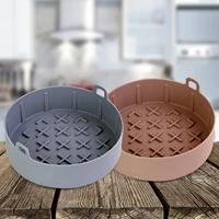 air fryer silicone nonstick pans reusable heat resistant baking basket air fryer oven accessories kitchen cooking baking tools