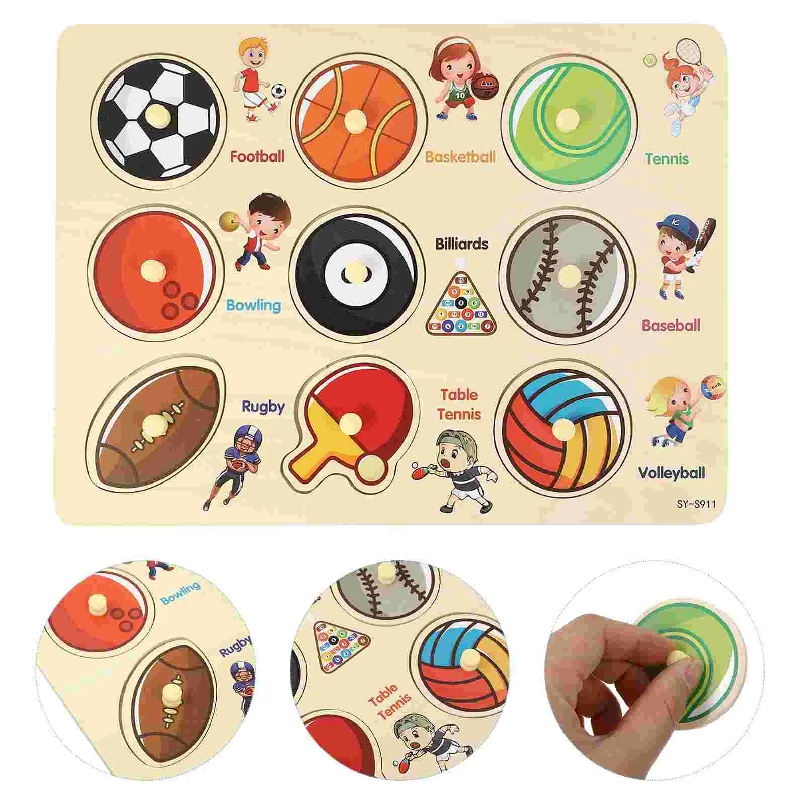 

Puzzle Educational Jigsaw Wooden Toy Stacking Toys Matching Jigsaws Kids Cartoon