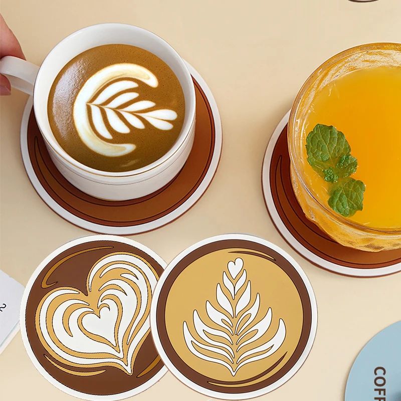 Художественный Кофе Латте Круглый ПВХ Горячий Сепаратор Подложка Для Западной