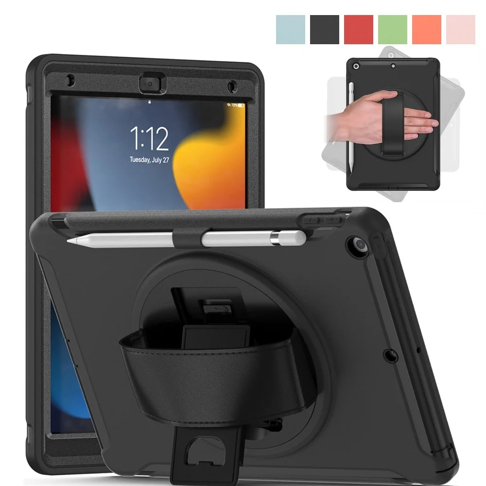 

Stand protective cover PC+TPU combination child safety shockproof for iPad 10.2 2019 2020 2021 7th 8th 9th Gen A2197 A2602 hand