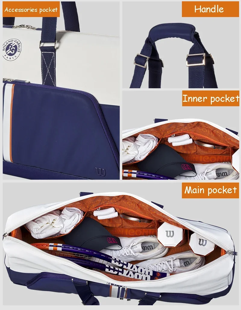 Wilson 2023 Navy 4-6 шт. Сумка для теннисных ракеток Super Tour Нейлоновая большая теннисная