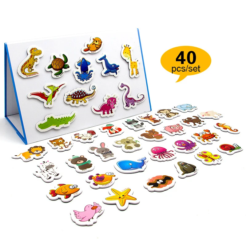 Креативные Мультяшные магниты на холодильник для детей зоопарк фотомагниты