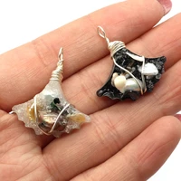 exquisite resin leaf pendant 27x30mm inlaid pearl winding fashion jewelry charm making diy necklace earrings bracelet accessory