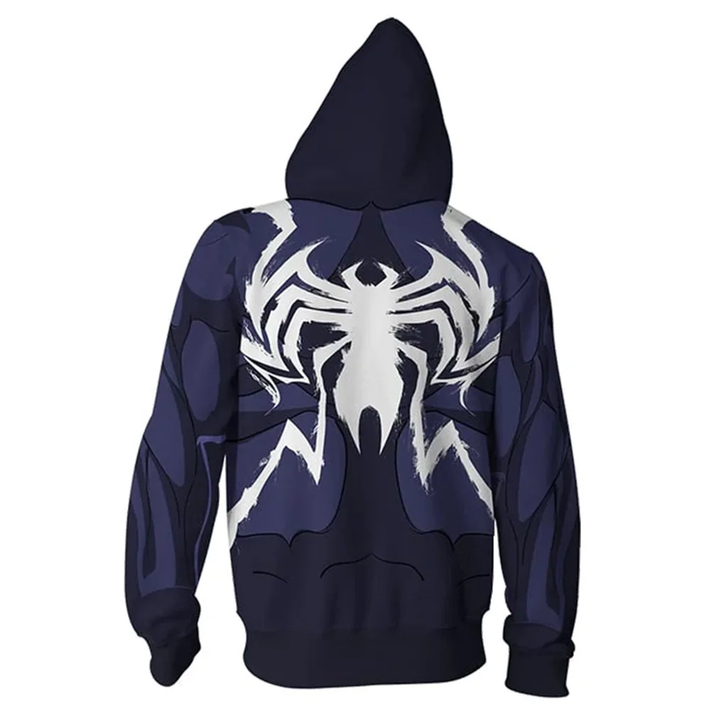 Толстовка с капюшоном для косплея кофта на молнии длинным рукавом и принтом