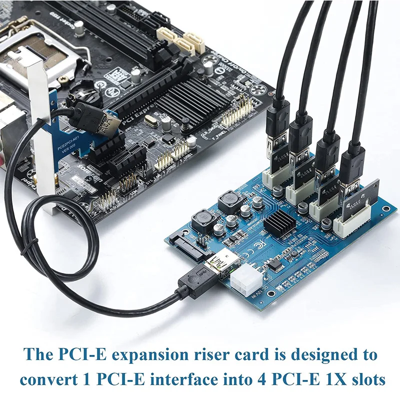 От 1 до 4-портового коммутатора PCI Express Умножитель PCI-E X1 4PCI-E X16 Комплект расширения