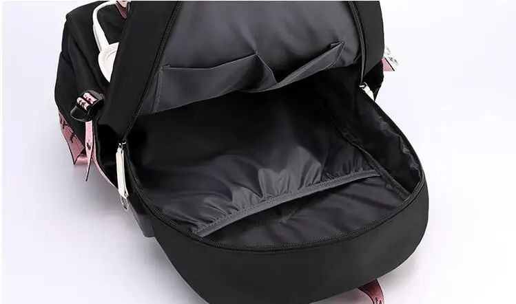 Милые рюкзаки Kuromi с вышивкой по USB легкий школьный ранец для ноутбука подростков