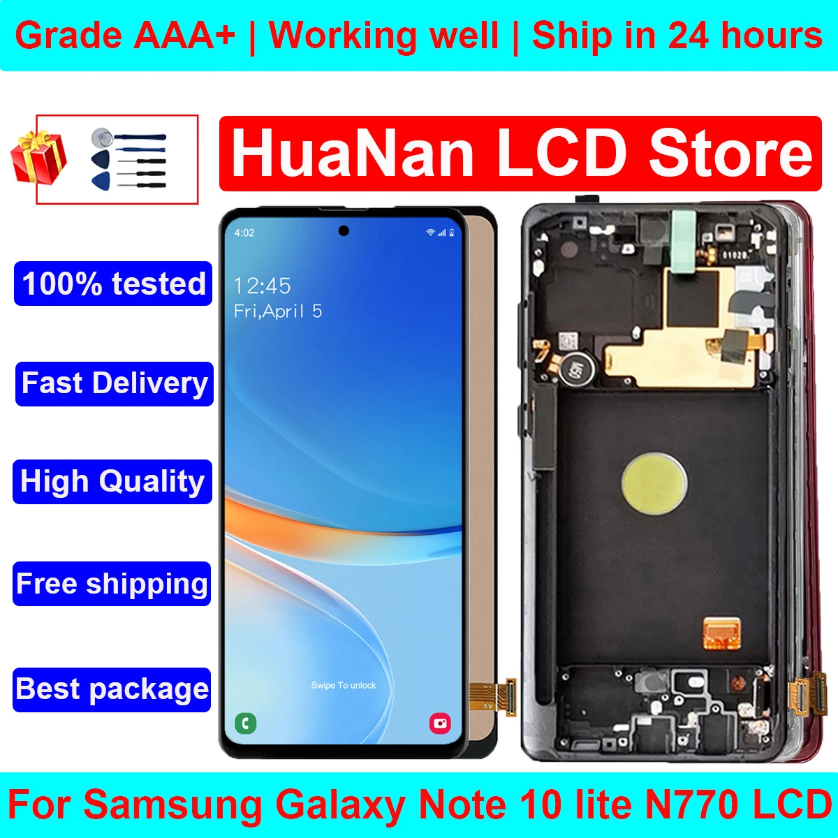 

6.7'' Original AMOLED Display For Samsung Galaxy Note 10 Lite N770 SM-N770F/DS N770F/DSM LCD and Touch Screen Digitizer Assembly