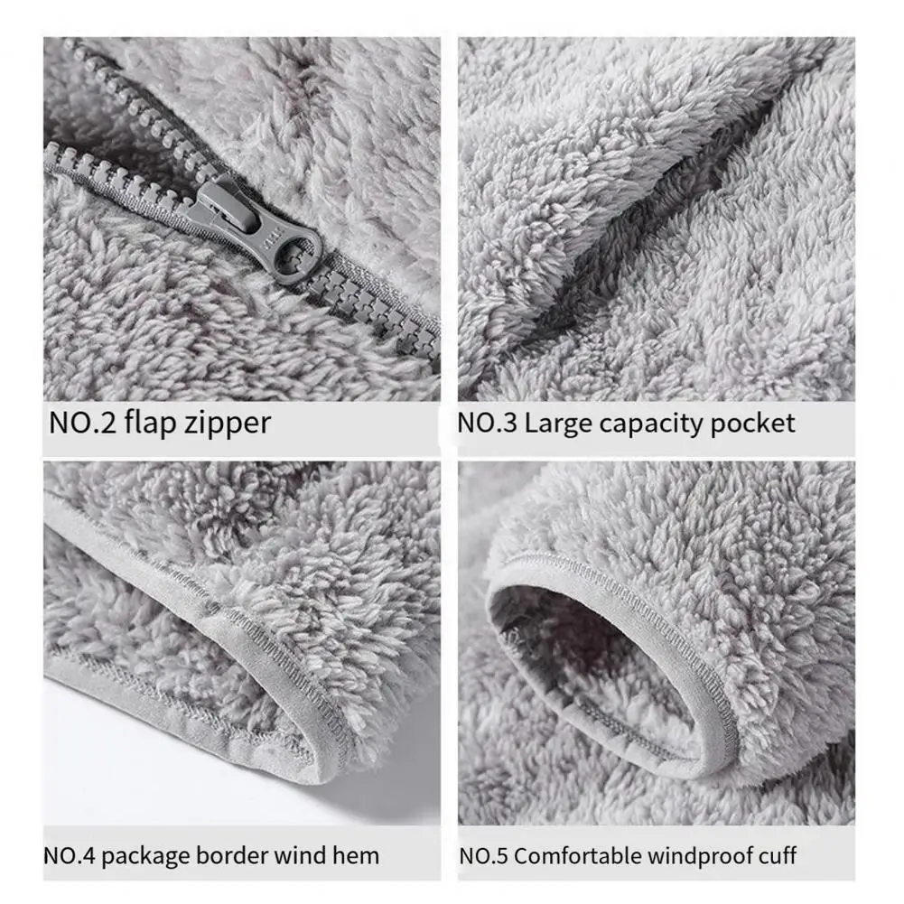 Плюшевая куртка с воротником-стойкой