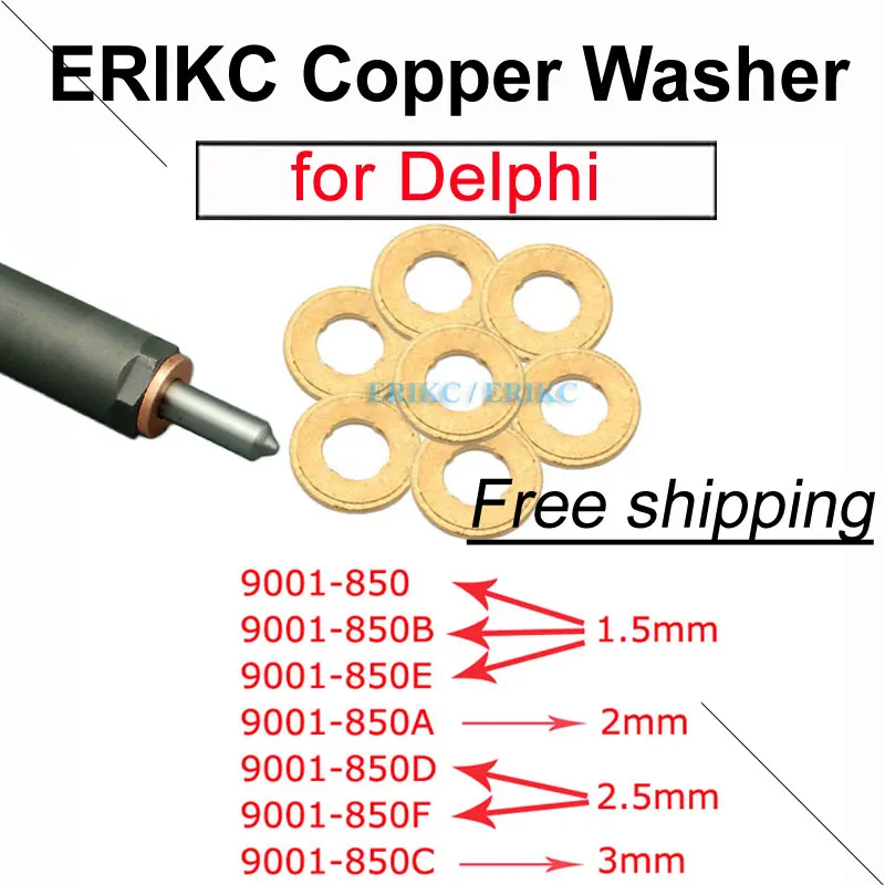 

9001-850 9001-850B 9001-850E for Delphi Injector Copper Washer Shims 9001-850A 9001-850D Fuel Nozzle Gasket 9001-850F 9001-850C