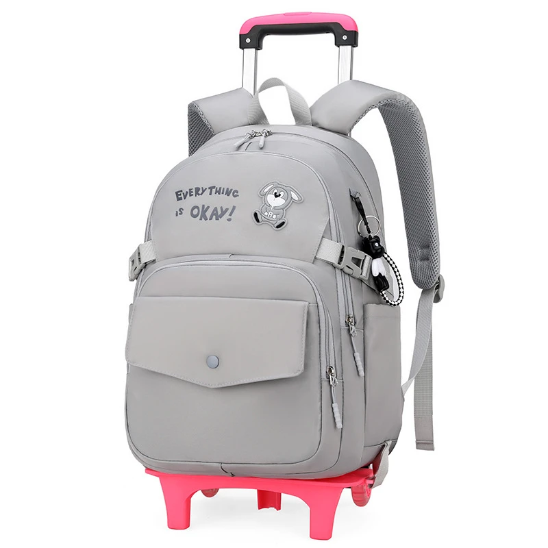 Travel Luggage Bags for kid Girl's Trolley School Backpack Wheeled bag for School Trolley bag On wheels School Rolling backpacks
